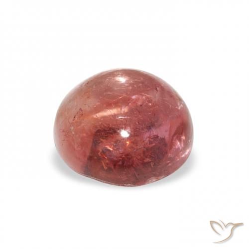 Turmalina vermelho indiano Natural 0.92ct, Redondo, Transparente