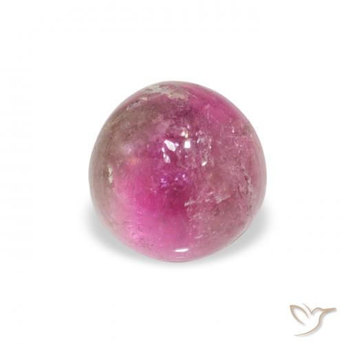 Turmalina Rosa quente Natural 0.66ct, Redondo, Transparente