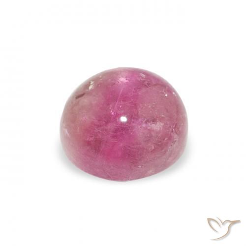 Turmalina Rosa quente Natural 0.66ct, Redondo, Transparente