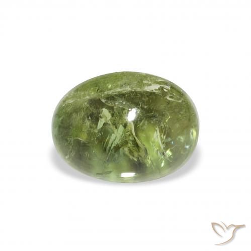 1.76ct Natural verde quente Turmalina, oval, Transparente