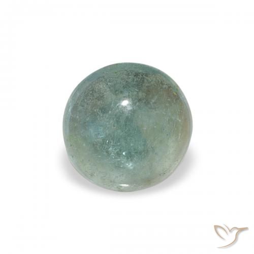 0.44ct Natural Verde acinzentado Turmalina, Redondo, Transparente