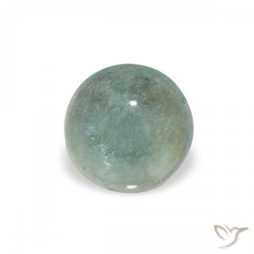 Turmalina Verde acinzentado Natural 0.44ct, Redondo, Transparente