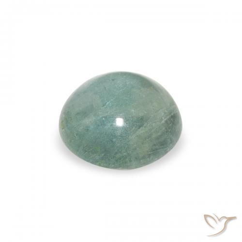 Turmalina Verde acinzentado Natural 0.44ct, Redondo, Transparente