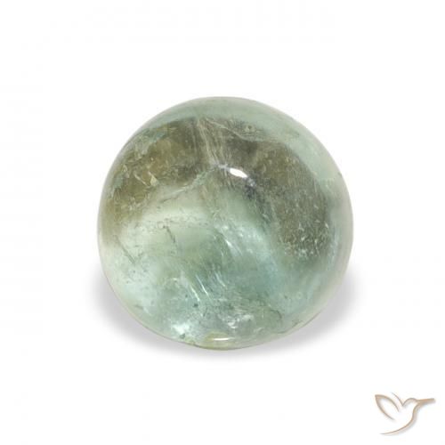 Turmalina Verde musgo acinzentado Natural 1.18ct, Redondo, Transparente