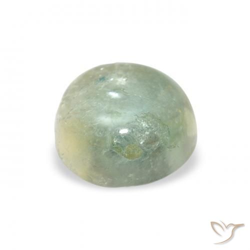 Turmalina Verde musgo acinzentado Natural 1.18ct, Redondo, Transparente