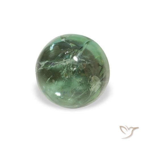 Turmalina Verde Frio Natural 0.74ct, Redondo, Transparente