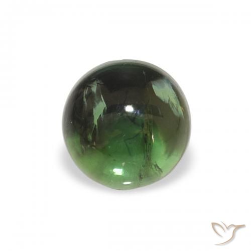 0.66ct Natural Verde médio Turmalina, Redondo, Transparente