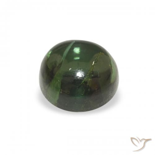 Turmalina Verde médio Natural 0.66ct, Redondo, Transparente