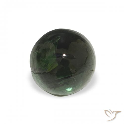 0.77ct Natural Verde Terroso Turmalina, Redondo, Transparente, Photo A