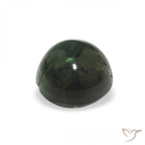 Turmalina Verde Terroso Natural 0.77ct, Redondo, Transparente