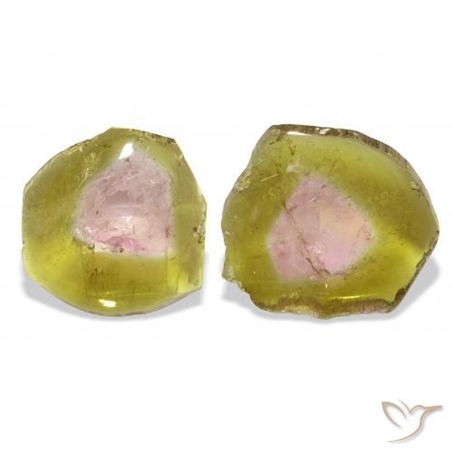 Pedras preciosas de Turmalina Melancia natural de 8.90 ct, Chique, Transparente