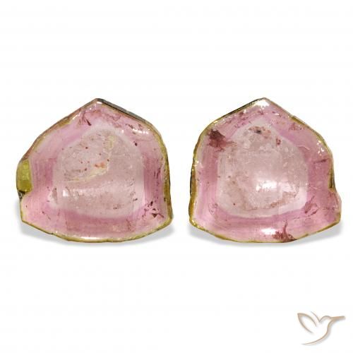 Pedras preciosas de Turmalina bicolor natural de 6.07 ct, Chique, Transparente