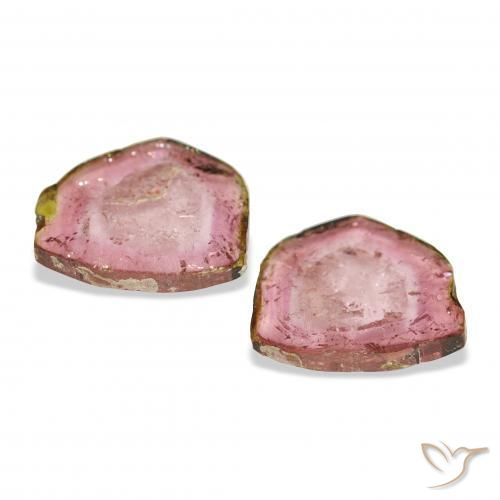 Pedras preciosas de Turmalina bicolor natural de 6.07 ct, Chique, Transparente