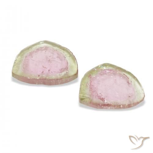 Pedras preciosas de Turmalina Melancia natural de 4.95 ct, Chique, Transparente