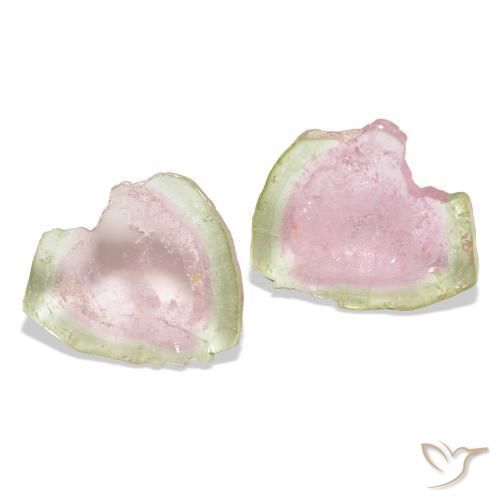 Pedras preciosas de Turmalina bicolor natural de 13.27 ct, Chique, Transparente