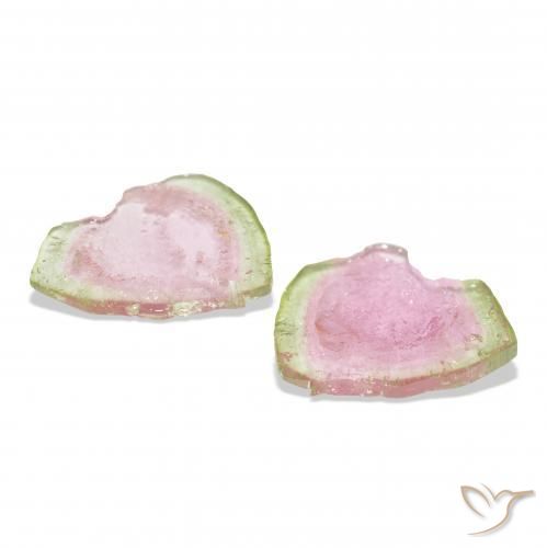 Pedras preciosas de Turmalina bicolor natural de 13.27 ct, Chique, Transparente