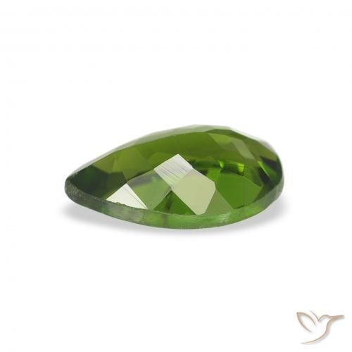 Turmalina Verde médio Natural 0.74ct, Formato de pêra, VS