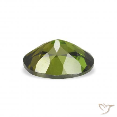 Turmalina Verde acastanhado Natural 1.00ct, oval, VS