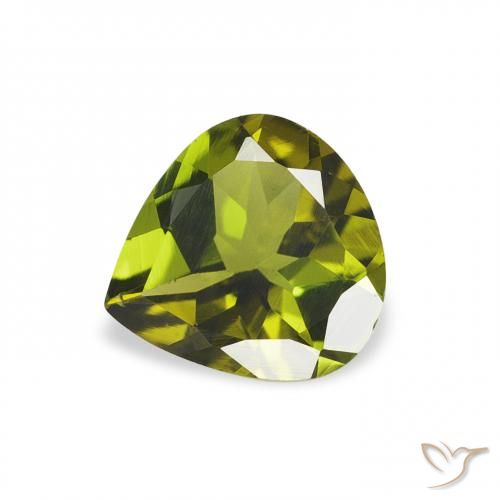 0.59ct Natural Verde médio Turmalina, Formato de pêra, VS