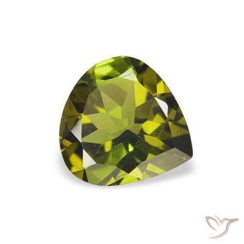 Turmalina Verde médio Natural 0.59ct, Formato de pêra, VS