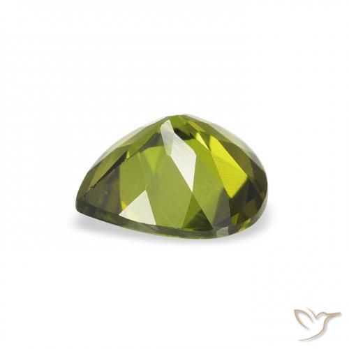 Turmalina Verde médio Natural 0.59ct, Formato de pêra, VS