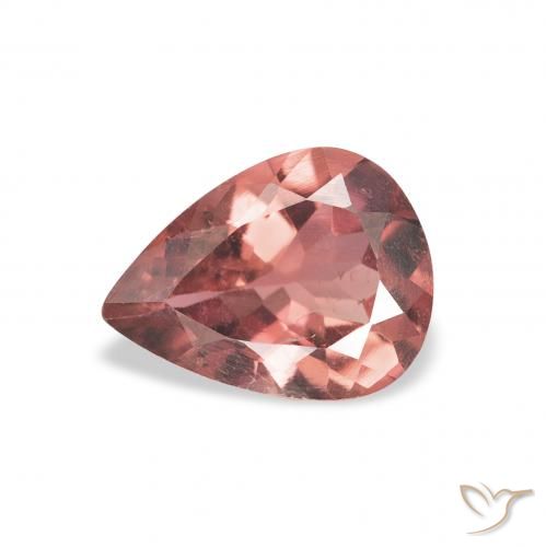 0.95ct Natural laranja avermelhado Turmalina, Formato de pêra, VS