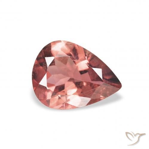 Turmalina laranja avermelhado Natural 0.95ct, Formato de pêra, VS