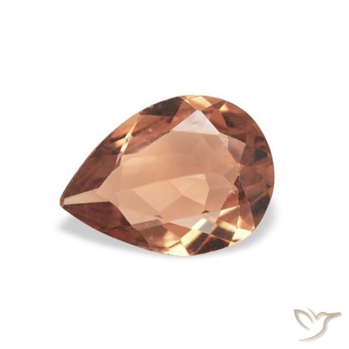 0.78ct Natural Tijolo vermelho Turmalina, Formato de pêra, VVS