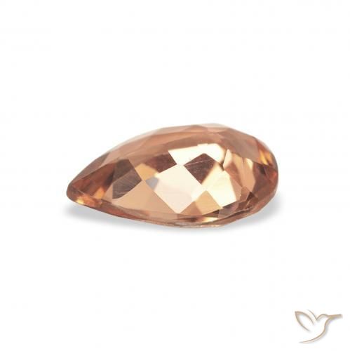 Turmalina Tijolo vermelho Natural 0.78ct, Formato de pêra, VVS