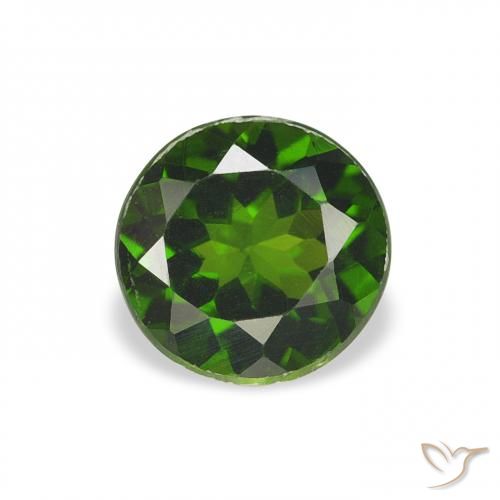 0.80ct Natural Verde acastanhado Turmalina, Redondo, VVS-VS