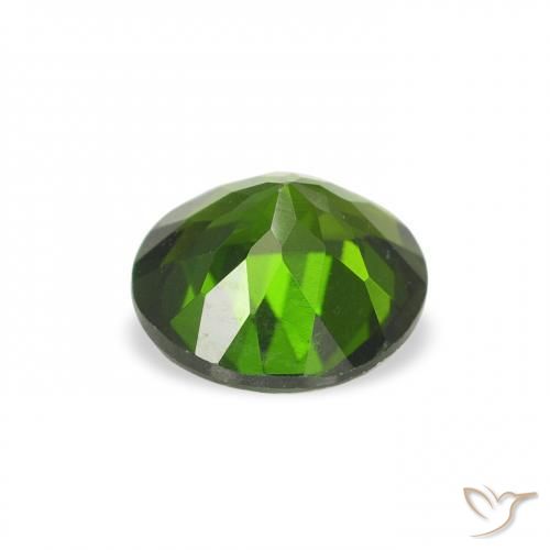 Turmalina Verde acastanhado Natural 0.80ct, Redondo, VVS-VS