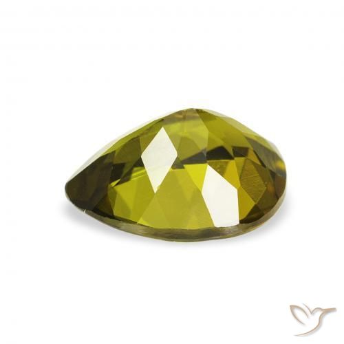 Turmalina verde quente Natural 1.14ct, Formato de pêra, VVS-VS