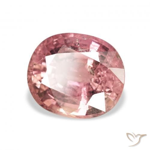 Turmalina Rosa choque claro Natural 3.40ct, oval, VS-SI