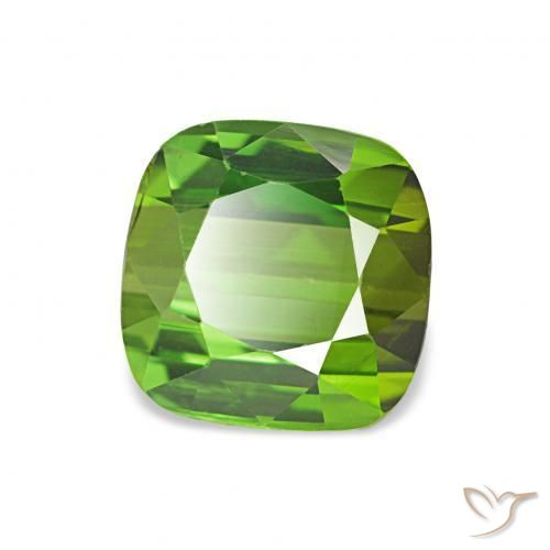 Turmalina Verde médio Natural 1.75ct, Almofada, VVS-VS