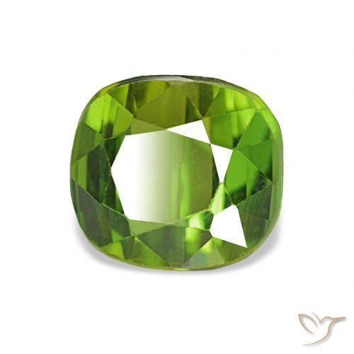 Turmalina verde vivo Natural 1.98ct, Almofada, VVS-VS