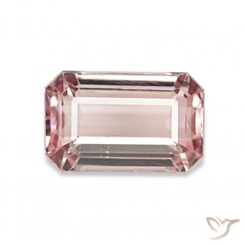 2.41ct Luz rosa Turmalina, Corte Esmeralda, VVS-VS