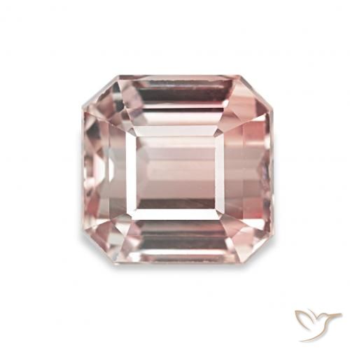 2.29ct Rosa Terroso Turmalina, Corte Esmeralda, VVS