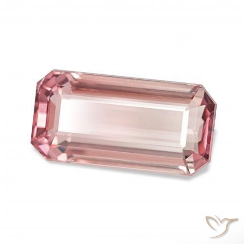 Turmalina Medium Light-Pink Natural 3.74ct, Corte Octógono / Esmeralda, VS