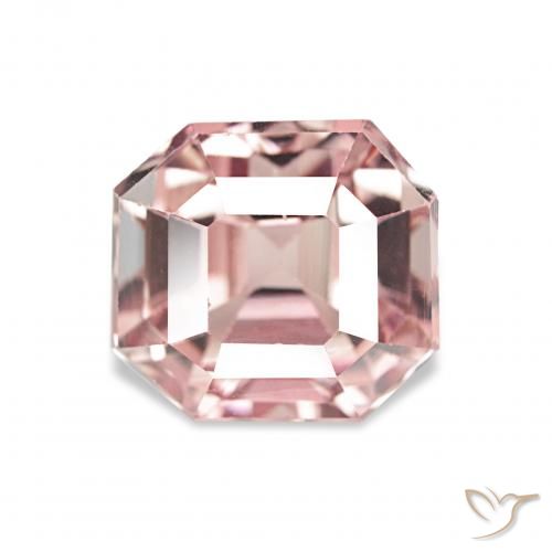 3.16ct Rosa Terroso Turmalina, Corte Esmeralda, VS