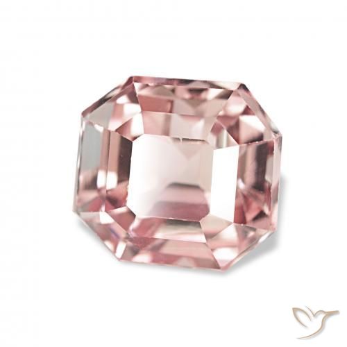 Turmalina Rosa Terroso Natural 3.16ct, Corte Octógono / Esmeralda, VS