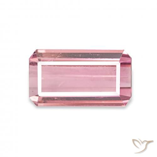1.42ct Luz rosa Turmalina, Corte Esmeralda, VS