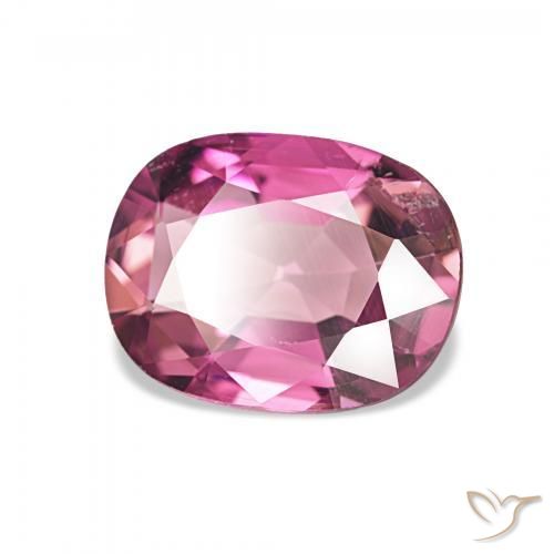 Turmalina framboesa vermelha Natural 2.04ct, Almofada, VVS-VS