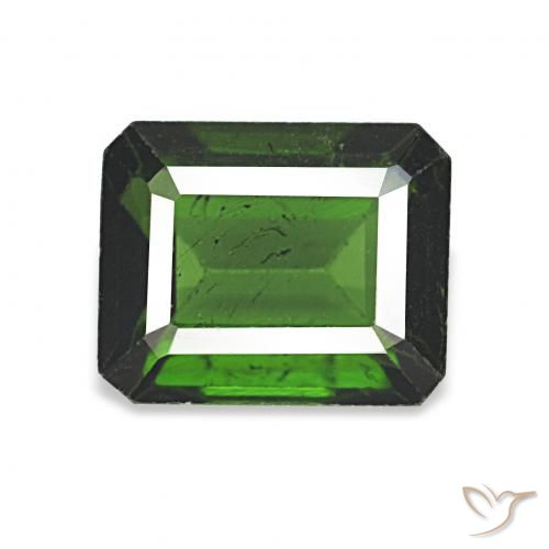 1.77ct Verde escuro Turmalina, Corte Esmeralda, VS
