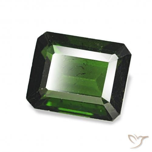 Turmalina Verde escuro Natural 1.77ct, Corte Octógono / Esmeralda, VS
