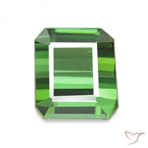 2.06ct Verde médio Turmalina, Corte Esmeralda, VVS