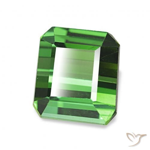 Turmalina Verde médio Natural 2.06ct, Corte Octógono / Esmeralda, VVS