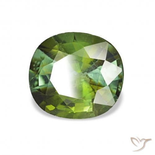 Turmalina Verde médio Natural 1.44ct, Almofada, VS