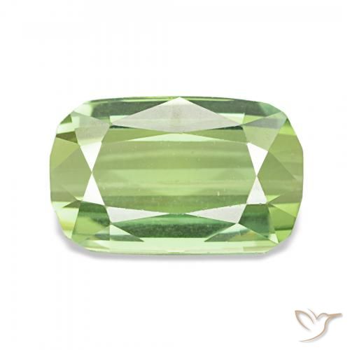 2.96ct Verde amarelado Turmalina, Almofada, VVS