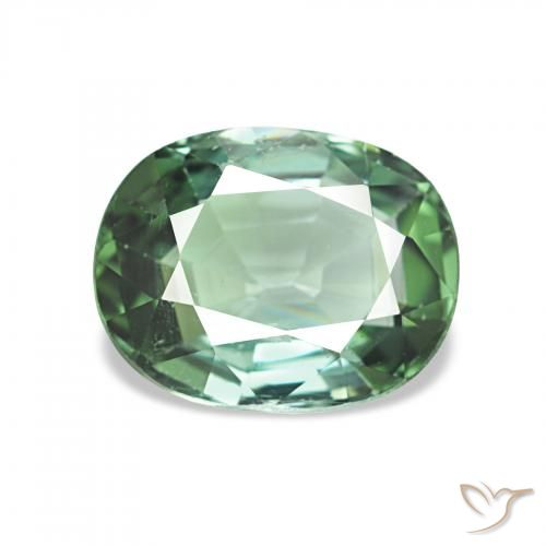 1.71ct Luz verde Turmalina, Almofada, VVS-VS