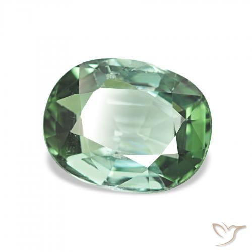 Turmalina Luz verde Natural 1.71ct, Almofada, VVS-VS